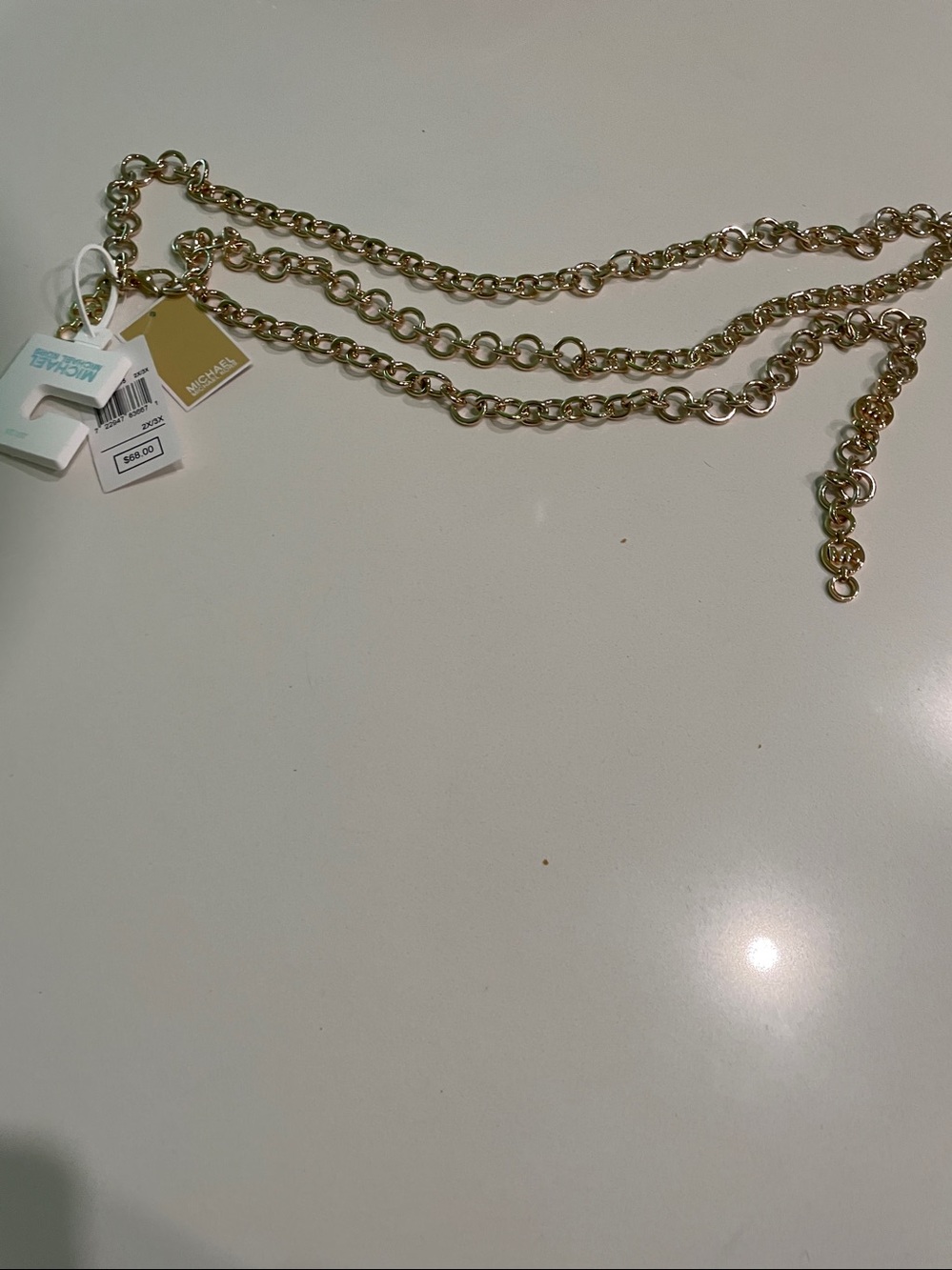 Michael Kors Gold Chain Link Belt